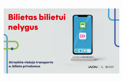 Vilniaus viešojo transporto e. bilietas Tavo telefone