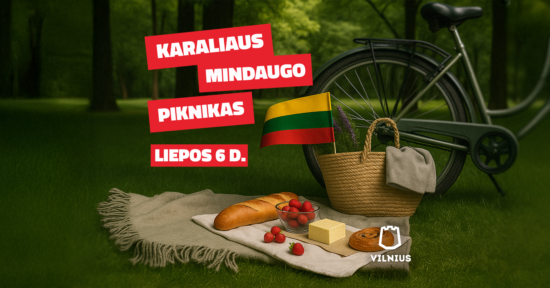 Vilnius rengia pikniką prie Neries – kviečia švęsti Valstybės, Tautiškos giesmės ir Mindaugo karūnavimo dieną