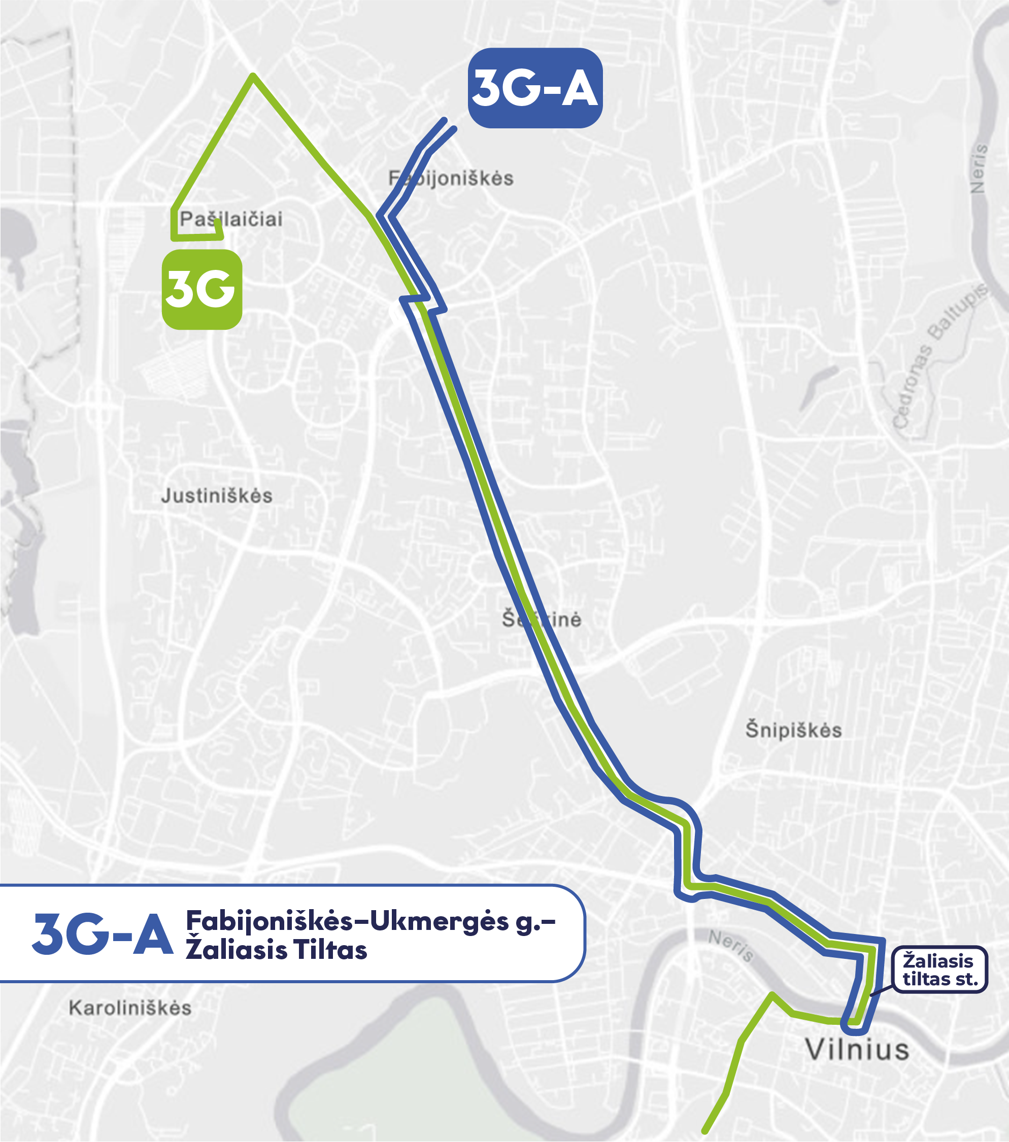 Fabijoniškėms stiprinamas susisiekimas su centru: startuoja naujas 3G-A maršrutas