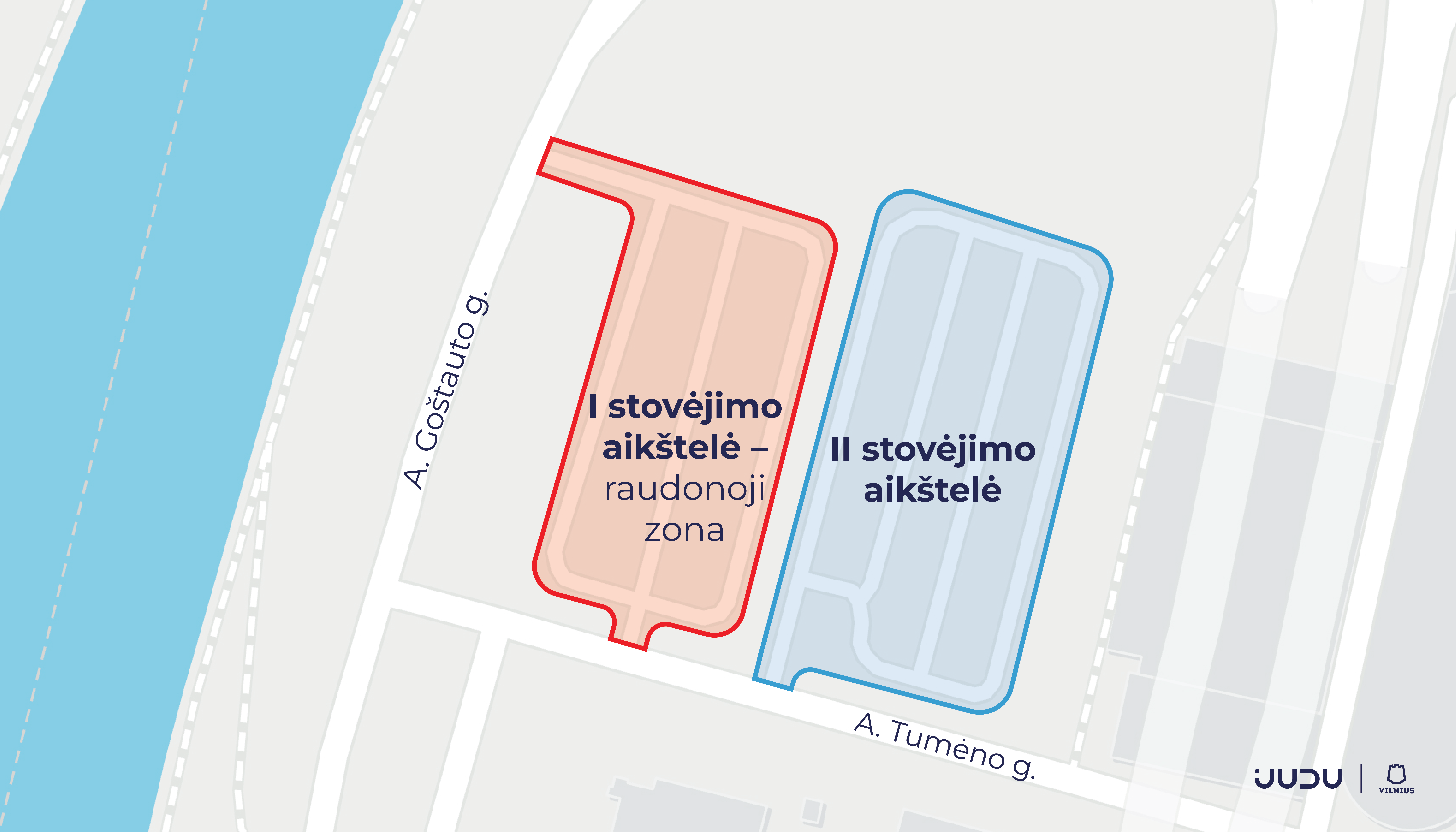 Atnaujinta informacija: po remonto darbų A. Tumėno g. vėl atidaromos stovėjimo aikštelės